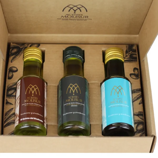 estuche colección 3 variedades aceite de oliva virgen extra 100ml