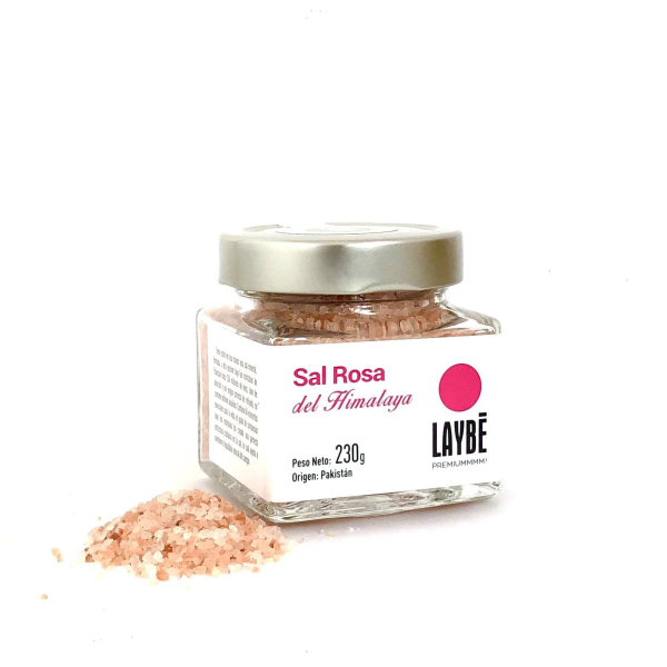 Tarro cristal Sal Rosa del Himalaya 230 g